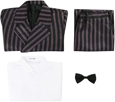 Amazon.com: Fedtoku Adult Gomez Addams Costume Mens Gomez Cosplay